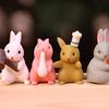 Puzzle 12 Pcs Lovely Rabbits Toys Animal Characters Figurines Playset Garden Cake Decoration Home decor