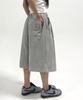 FUZZY SCAN Cross Eyelet Bermuda Pants Melange