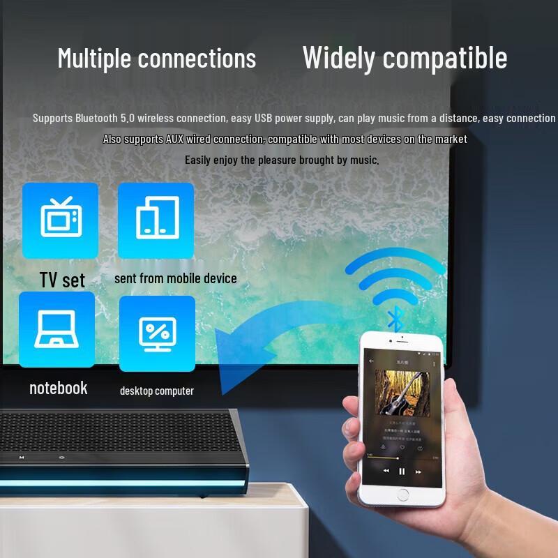 Philips SPA725 Gaming Multimedia Soundbar Speaker with Ambient Lighting