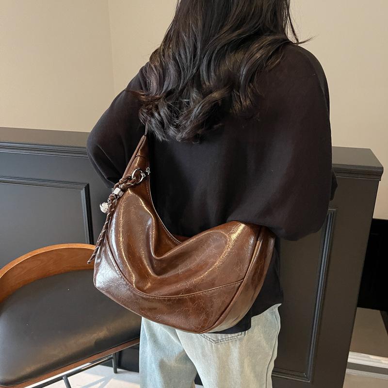 Simple Large-capacity Bag Women's 2025 New Fashion Versatile Casual Shoulder Bag Student Commuter Messenger Tote Bag