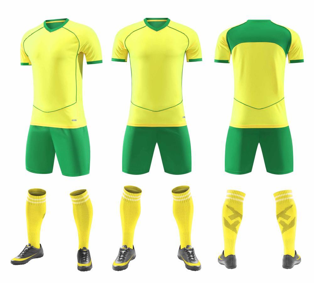 Nouvel Ensemble d'Uniforme de Football Hommes et Femmes Compétition Entraînement Équipe Sportive Uniforme Numéro DIY Maillot à Manches Courtes Adulte Enfants