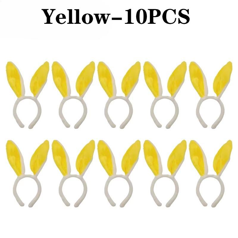 1-10PCS Plush Easter Bunny Ears Headband for Women Rabbit Ears Hairband Cosplay Costume Accessories for Girls and Easter Parties
