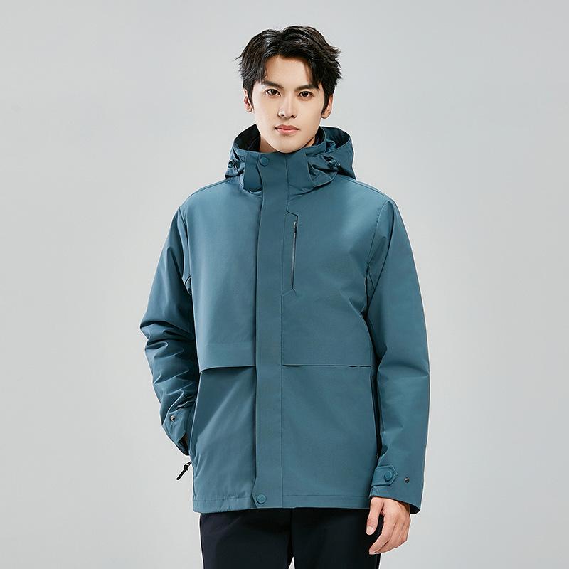 

Unisex Removable 3-in-1 Windproof Waterproof Mountaineering Jacket with Down Inner Layer 2XL