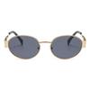 Exquisite Retro Oval Metal Frame Myopia Sunglasses Women and Men UV Resistant Glasses Travel Beach Protect Eyes 0 To -4.0