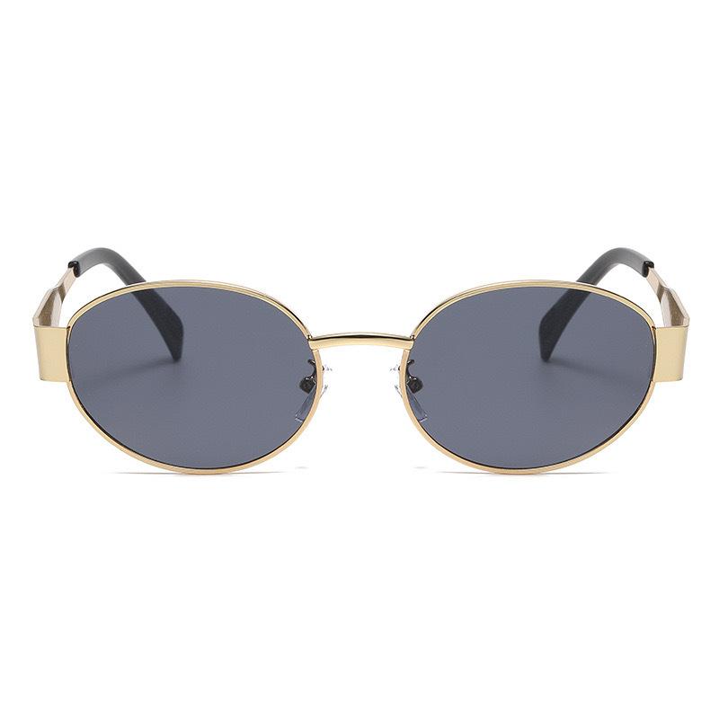 Exquisite Retro Oval Metal Frame Myopia Sunglasses Women and Men UV Resistant Glasses Travel Beach Protect Eyes 0 To -4.0