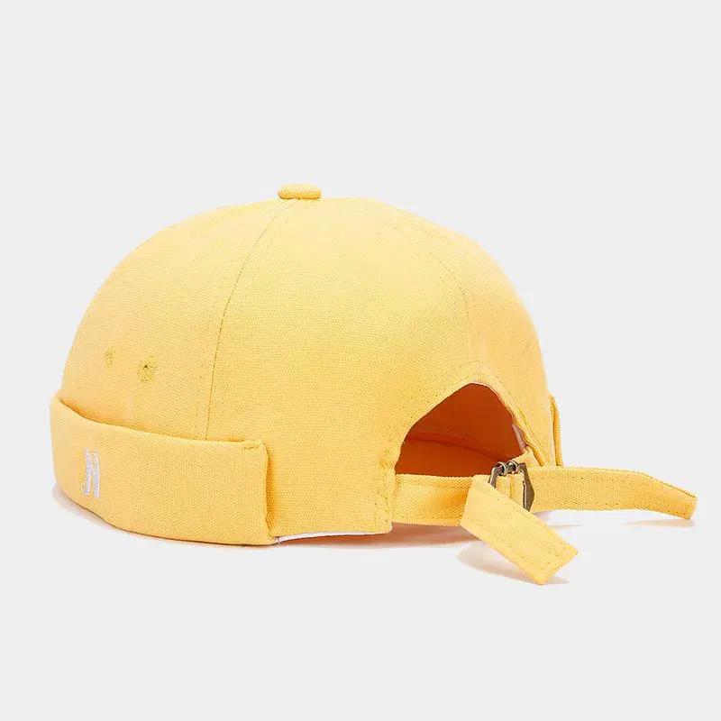 Lente En Zomer Katoen Letter Docker Pet Randloze Pet Skullies Mutsen Verhuurder Zeemanspet Mannen En Vrouwen 13 56-60cm wear beige