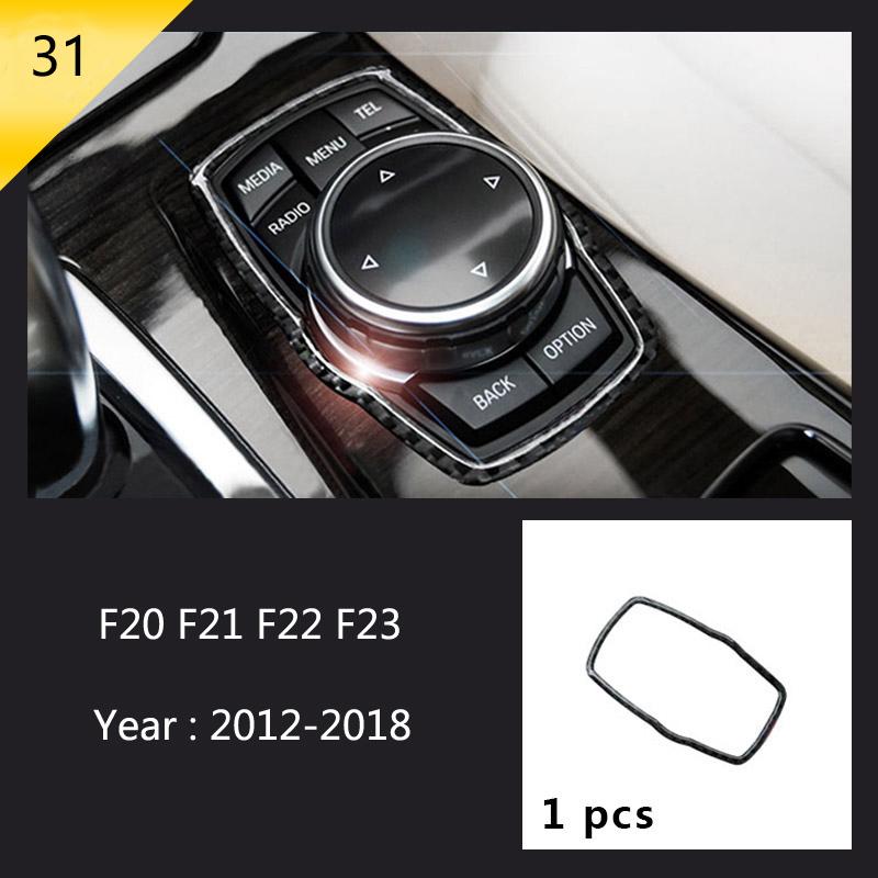 For BMW 1 2 Series F20 F21 F22 F23 Carbon fiber Car Control CD Panel Cover Trim Air conditioning Outlet Frame Decoration Sticker LNYCP1
