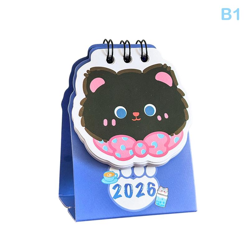2026 Horse Year Mini Desk Calendar Cartoon Portable Coil Monthly Calendar Planner Office And Home Decor New Year'S Present