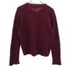 Armani Exchange Long Sleeve V Neck Knit L Purple Sweater Logo Women Used