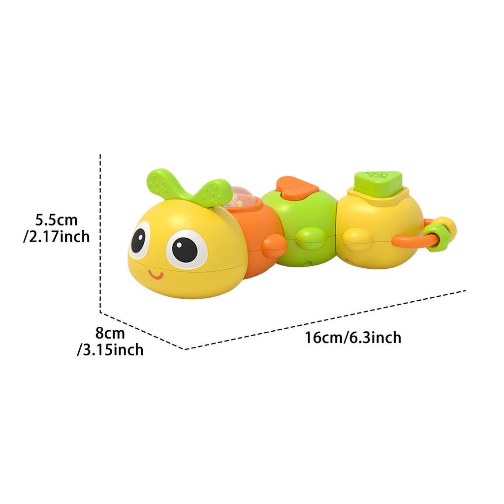 Mother and Baby Caterpillar Twisty Worm: Educational & Motor Skills Toy for Newborns
