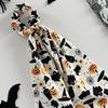 Halloween Ribbon Scrunchie Satin Scrunchies for Women, Funny Pumpkin Printed Elastic Hair Ties, Comfortable Band Soft Ponytail Holders, Decorative
