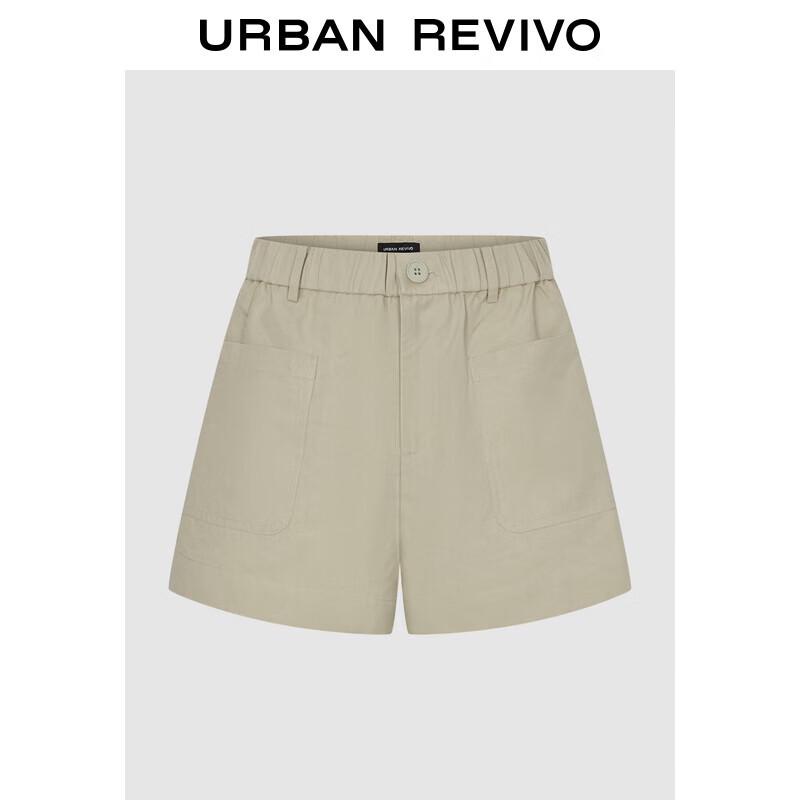 UR 2025 Women s Casual Loose Elastic Waist Pocket Shorts XXS