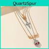 Gothic Skull Drop Necklace With Water Diamond And Alloy Pendant For Fashionable Women