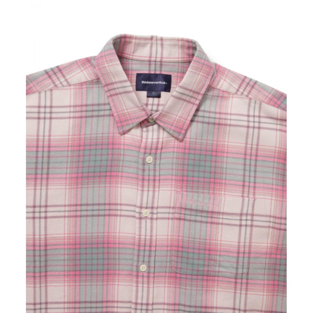 Thisisneverthat Flannel Check Shirt Pink
