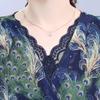 Elegant Chiffon Floral Print Summer Dress for Women 40+