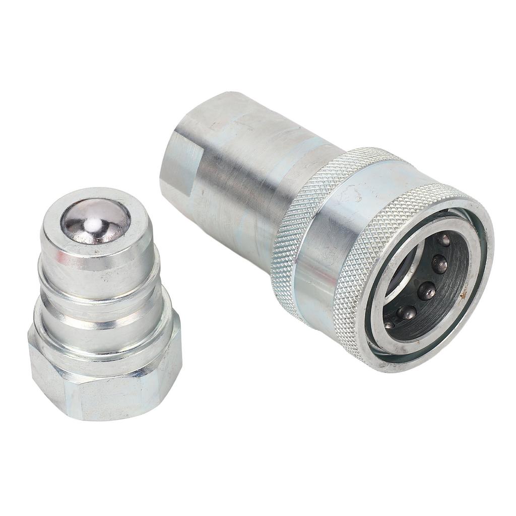 Hydraulic Quick Coupler 1in NPT Hardened Steel 4000PSI 24GPM Quick Connect Hydraulic Coupling for