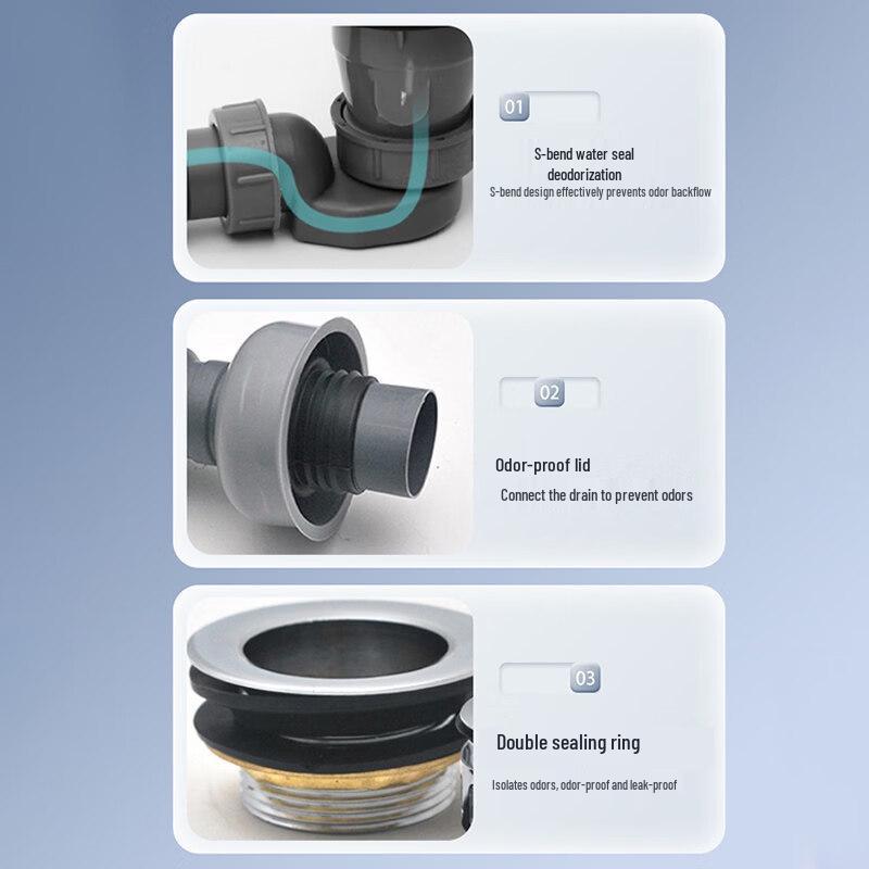 TLXT Pop-up Bathtub Drainer with Integrated Pipe