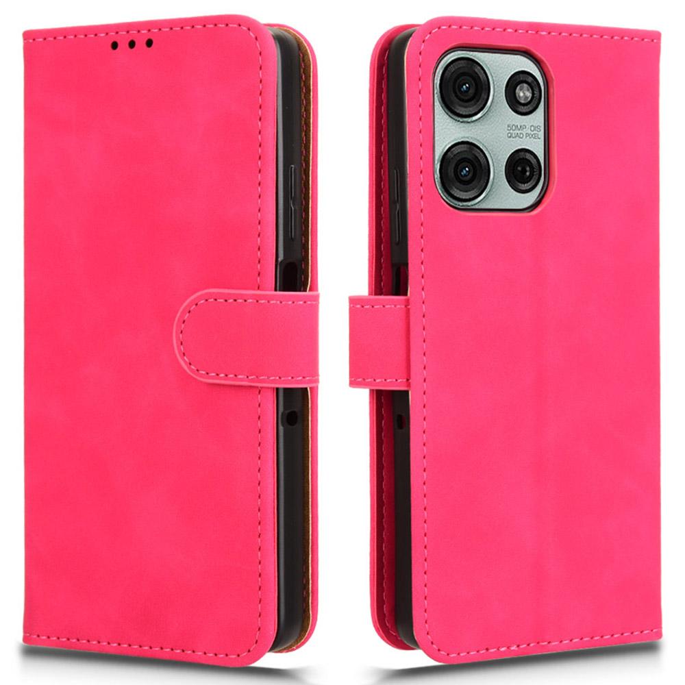 For Motorola Moto G75 5G Leather Case Skin-Feel Anti-Drop Wallet Flip Phone Cover