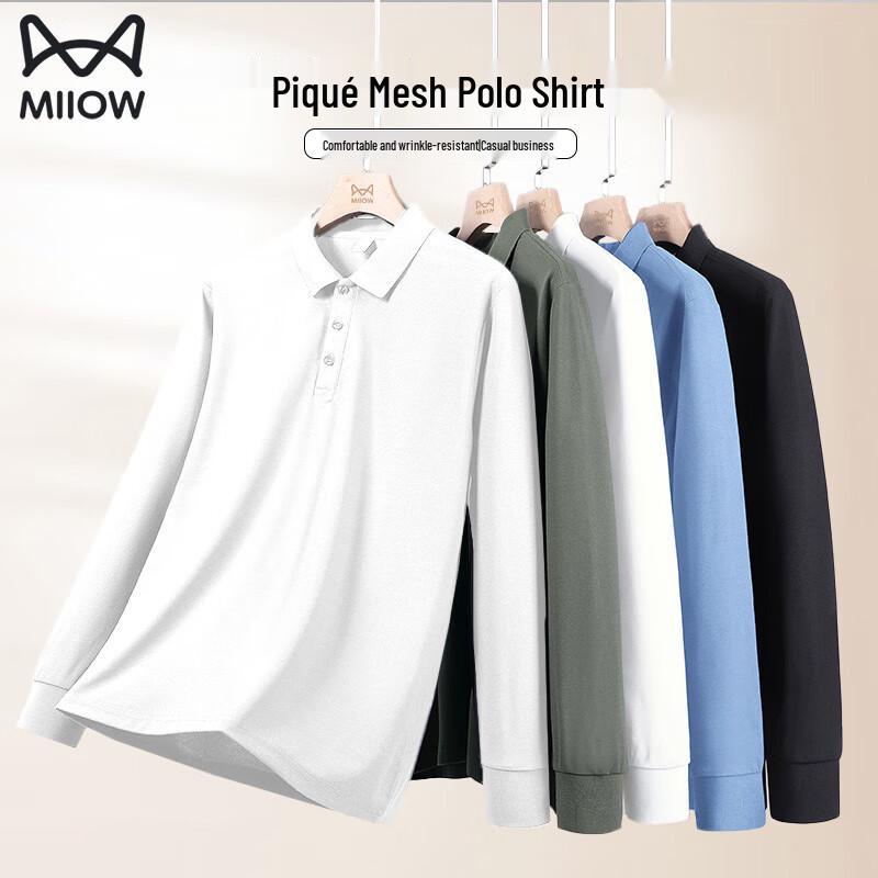 

Men s Long-Sleeve Polo Shirt 4XL