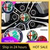Autostickers Voor Alfa Romeo 4 stuks 56mm Wielnaafdop Naafdop Badge Sticker Embleem Decal Auto Accessoires Voor Alfa Romeo 4C 159 166