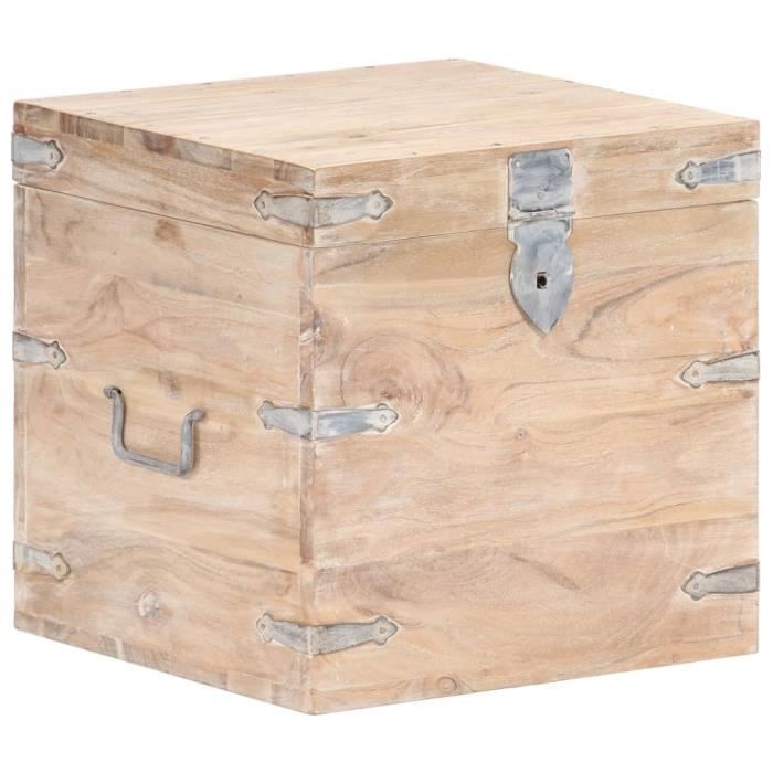 VidaXL Coffre 40x40x40 cm Bois d'acacia solide