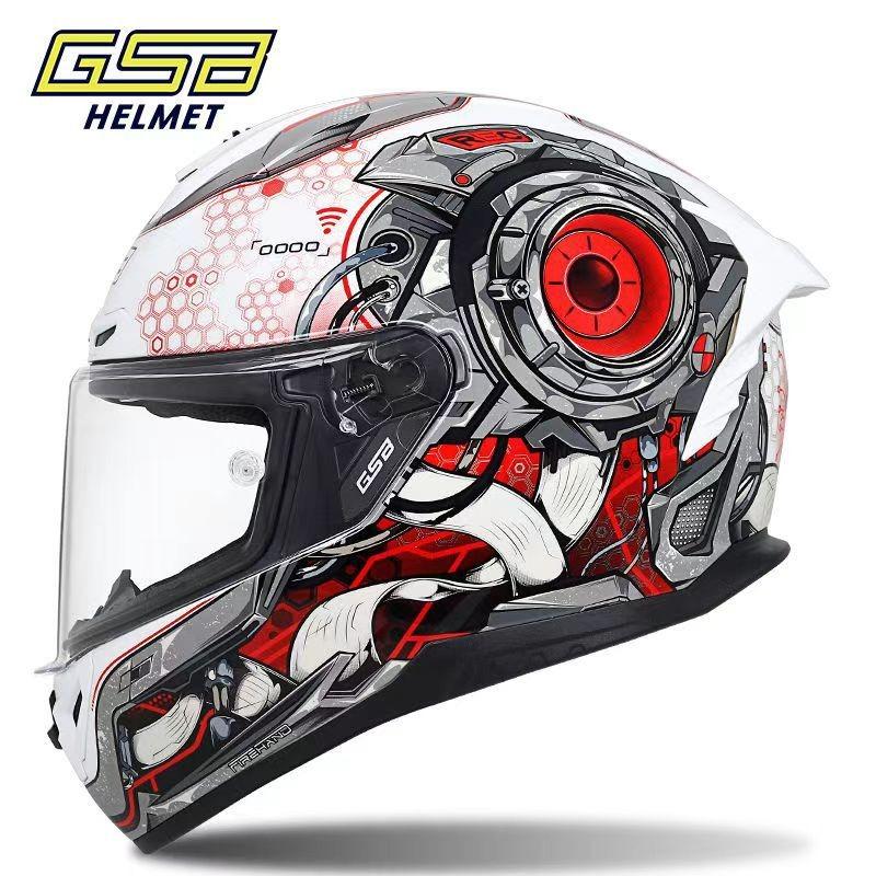 Motorcycle Helmet Men's and Women's Locomotive Full Helmet Bluetooth Electric Vehicle Four-season Universal Running Helmet Helmet