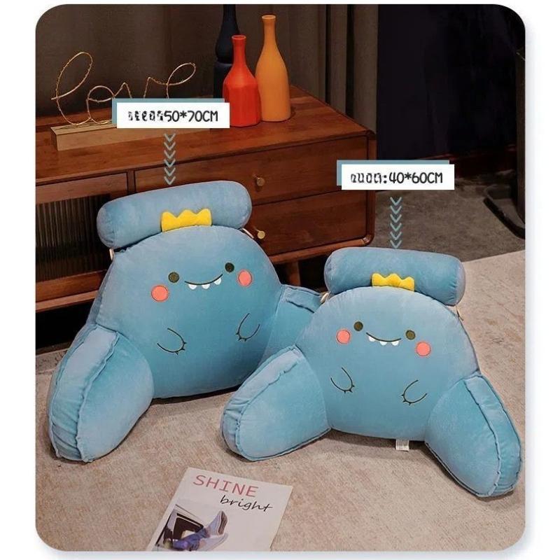 1pc Cartoon Cute Bed Back Cushions Soft Bag with Large Backrest Sofa Tatami Reading Support Pillow Lumbar Support Detachable and Washable Pillows