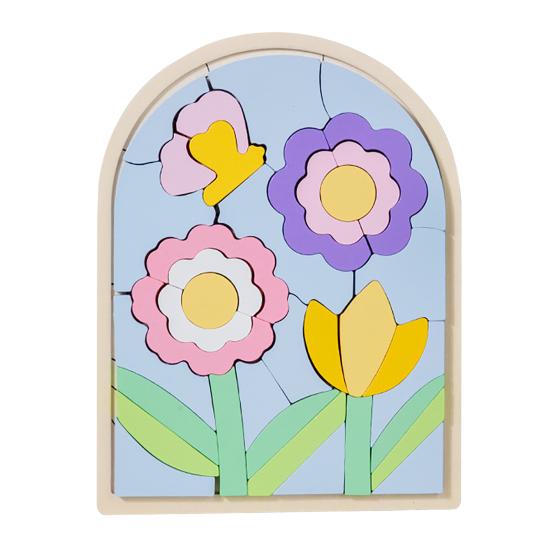 

1 шт/3 шт набор деревянных головоломок в форме цветов, облаков, восхода солнца, цветные блоки для развития познавательных способностей, развивающая игрушка для детей от 3 лет C