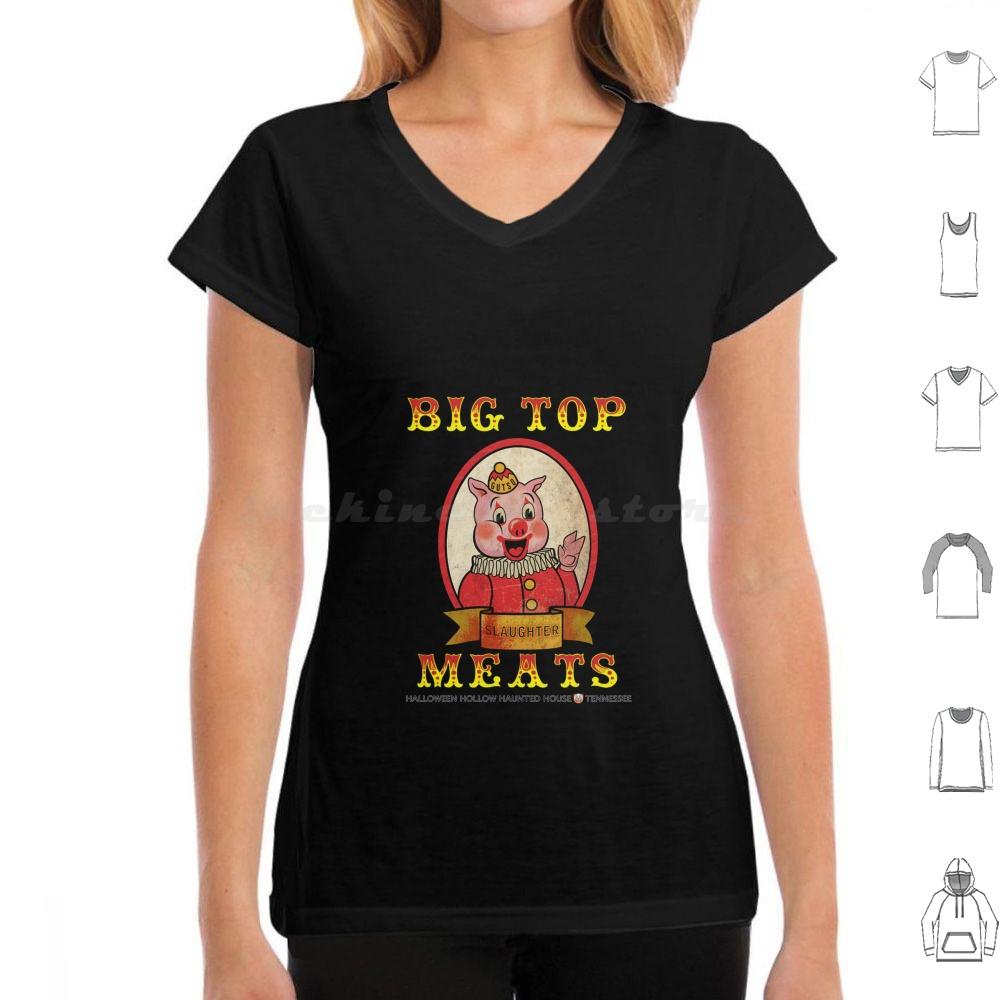 Big Top Meats T Shirt Cotton Men Women DIY Print Halloween Haunted House Halloween Hollow Big Top