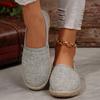Women's 2025 Fall New Arrival Round-Toe Slip-On Casual Comfortable Flat Oversized One-Step Bean Shoes