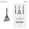 Joybos Wash Free Portable Self Squeeze Short Mini Mop Portable Mini Mop for Bathroom Kitchen Desktop Glass and Car Window