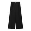 Kumikumi Retro Pure Color High Waist Draped Casual Pants Women's Clothing Fall Easiest for Match Loose Slim Looking Loose Pants