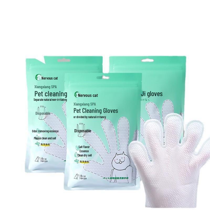 

Silicone Cat & Dog Grooming Glove: Deshedding, Bathing, & Massaging Brush For Cats and Dogs (Massage, Hair Removal, Bathing)