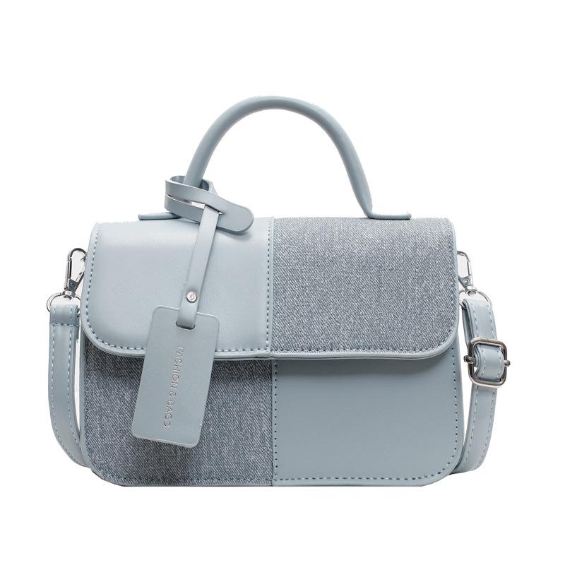 Contrasting Color Retro Small Bag Women's Fashion New Portable Small Square Bag High Texture Personalized Commuter Messenger Bag