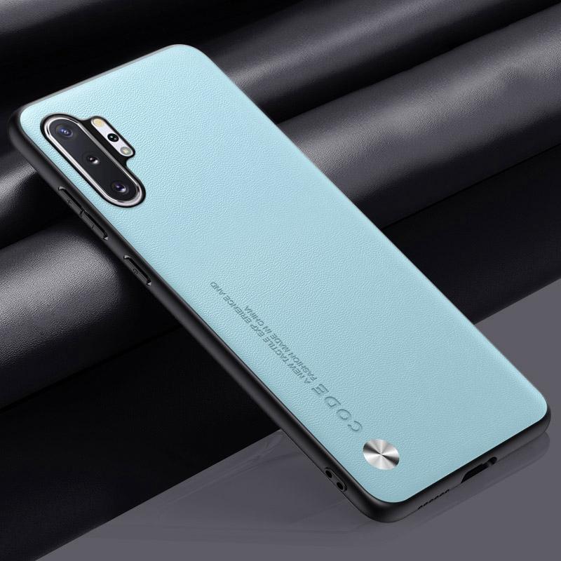 Luxusní PU kožené pouzdro pro Samsung Galaxy Note 10 Plus, matný silikonový ochranný kryt pro telefon pro Samsung Note 10 Plus