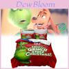 Conjunto de Roupa de Cama do Grinch Com Tecido Macio de Lã Para Decoração de Quarto Moderno
