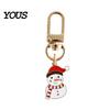 Elk Hanging Ornaments Cartoon Christmas Keychain, Enamel Santa Snowman Snowflake Bag Charm, Charm Xmas Theme Pendant for Backpacks Handbags