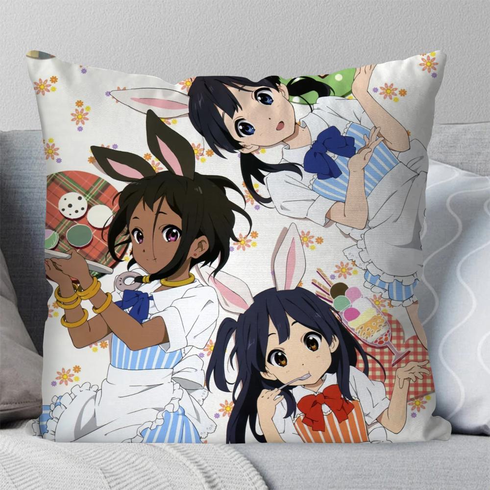 1pc Animation Tamako Market Pillow Case Square Pillow Bedroom Sofa Leisure Comfort Cushion Car Living Room Home Decoration 40X40