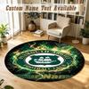 Round Rug Custom NamePlymouth Argyle FC Pattern Non Slip Carpet Home Floor Decor