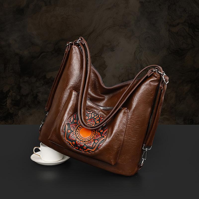 

Одноплечевая многофункциональная сумка тройного назначения, рюкзак с принтом, сумка для отдыха, нишевая премиальная новая сумочка темно-коричневого