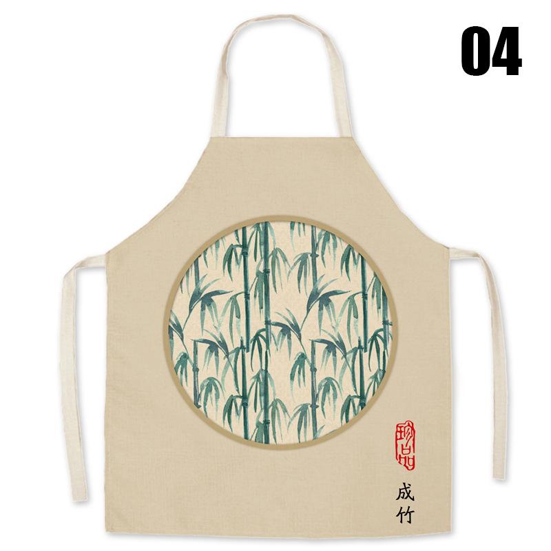 Chinese Style Retro Apron Chinese Traditional Thin Cooking Waist Apron Kitchen Restaurant Cooking Pinafore Work Clothes