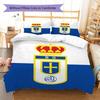 Real Oviedo Pattern Bedding,Quilt Set Quilt Cover Pillowcase Home Birthday Gift (1 * duvet cover + 2 * pillowcase, without core)