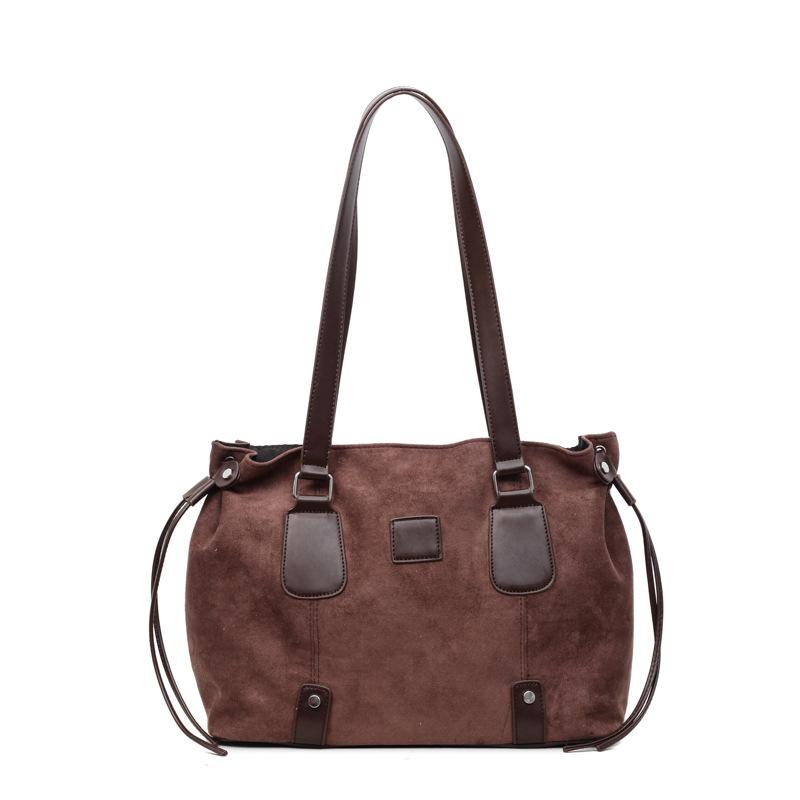 High-quality Retro Matte Commuter Shoulder Bag Women Large-capacity Internet Celebrity Live Broadcast Armpit Tote