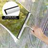 Shower Squeegee Stainless Steel Glass Clean Scraper Wiper Window Squeegee with Suction Cup for Glass Doors Bathroom Car Glass