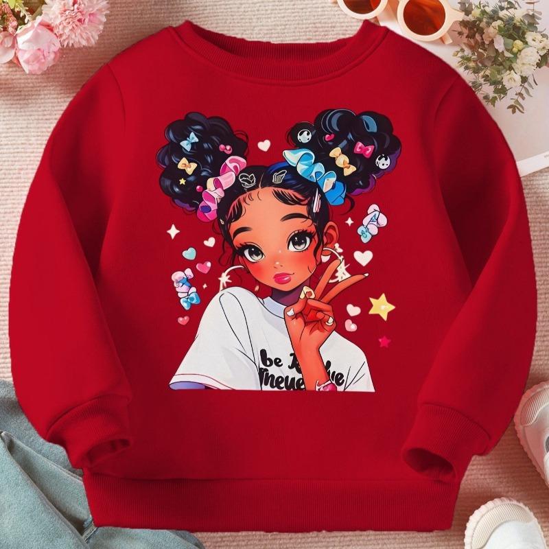 kids Crewneck Sweatshirt, Comfort Long Sleeve Pullover Versatile Spring Autumn Casual Top