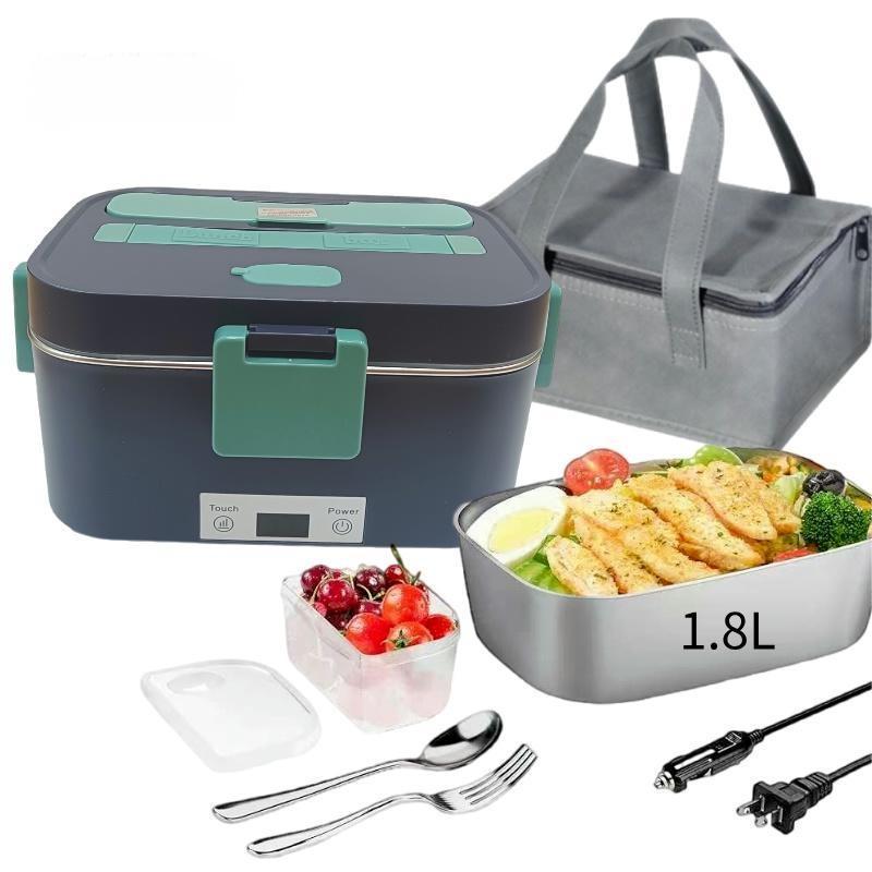 Dual-Use Electric Heating Bento Box for Home & Car - Self-Heating and Insulated.
