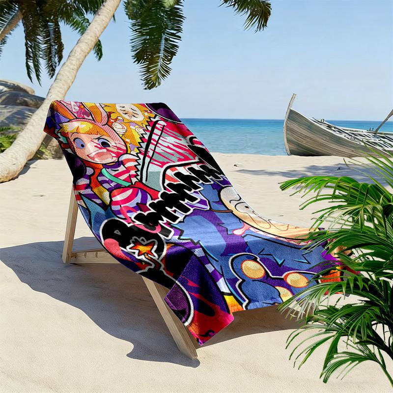 Popee the Performer Inspired 2D Flat Print Beach Towel, Large Soft Quick Dry Towel for Beach Camping SwimmingXSTJ0915181