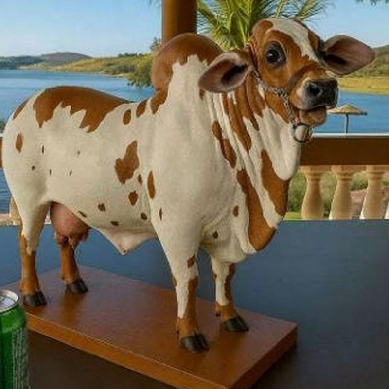 Realistisches Bullen-Design Spirituosenspender 2 Liter Fassungsvermögen Dekorative Bar-Accessoire Mit Reinem Ausgießmechanismus Dekorationen