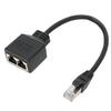 RJ45 Ethernet Adapter Cable Extension 1 to 2 Port Excellent Connection Transmission Splitter Adapter for CAT7 Networks