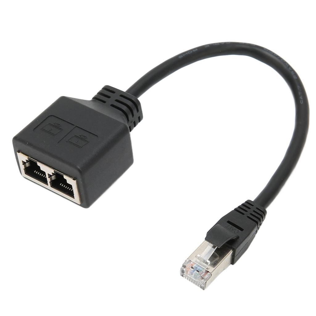 RJ45 Ethernet Adapter Cable Extension 1 to 2 Port Excellent Connection Transmission Splitter Adapter for CAT7 Networks